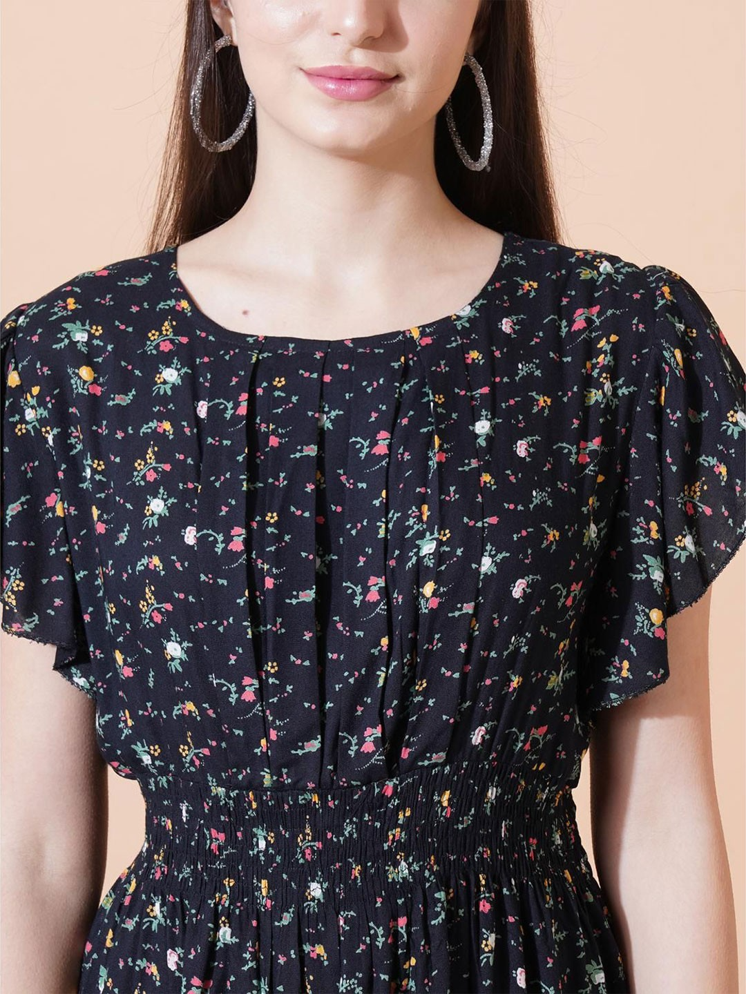 Women Pleated Fit and Flare Dress