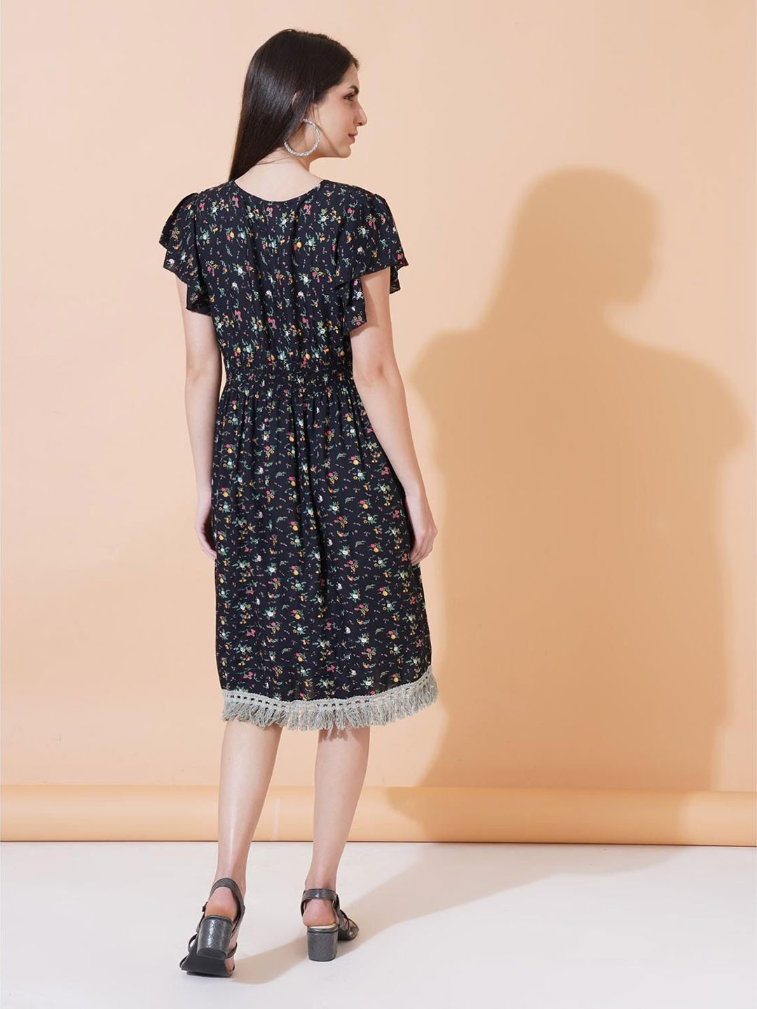 Women Pleated Fit and Flare Dress