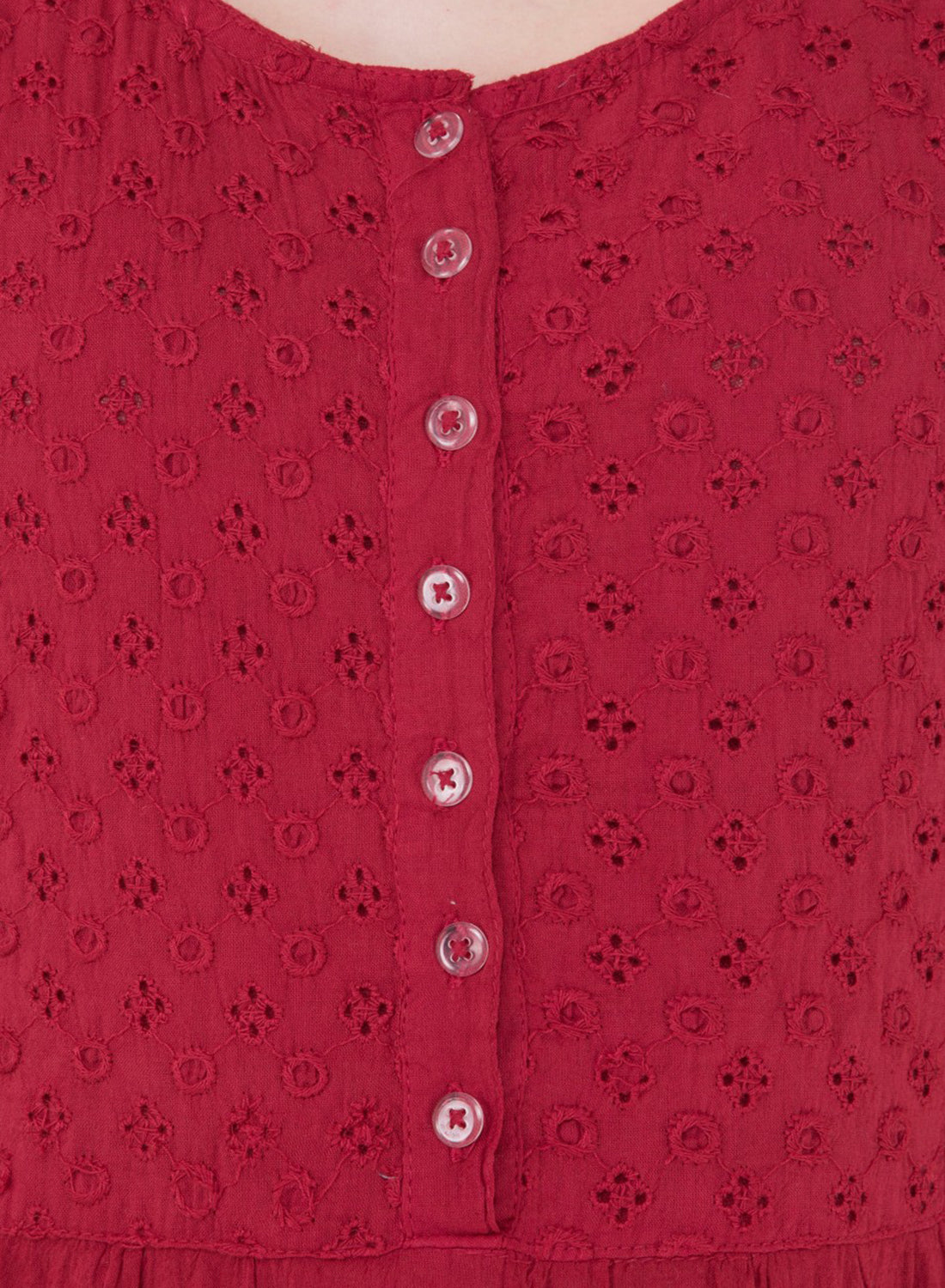 Women Dress Maroon Maxi Cotton Sleeveless