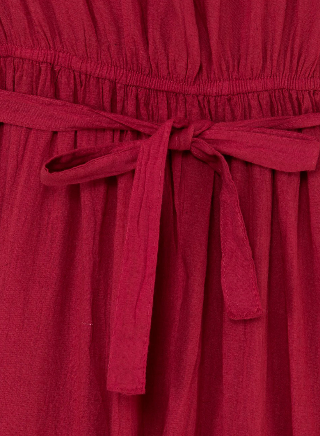 Women Dress Maroon Maxi Cotton Sleeveless