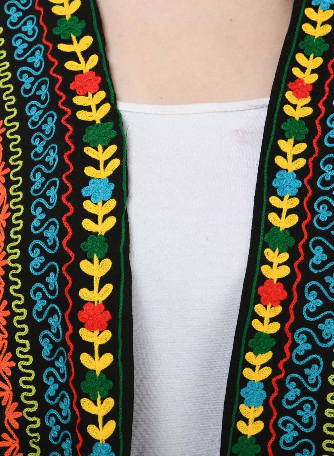 Women Vest Sleeveless Ethnic Embroidery Work