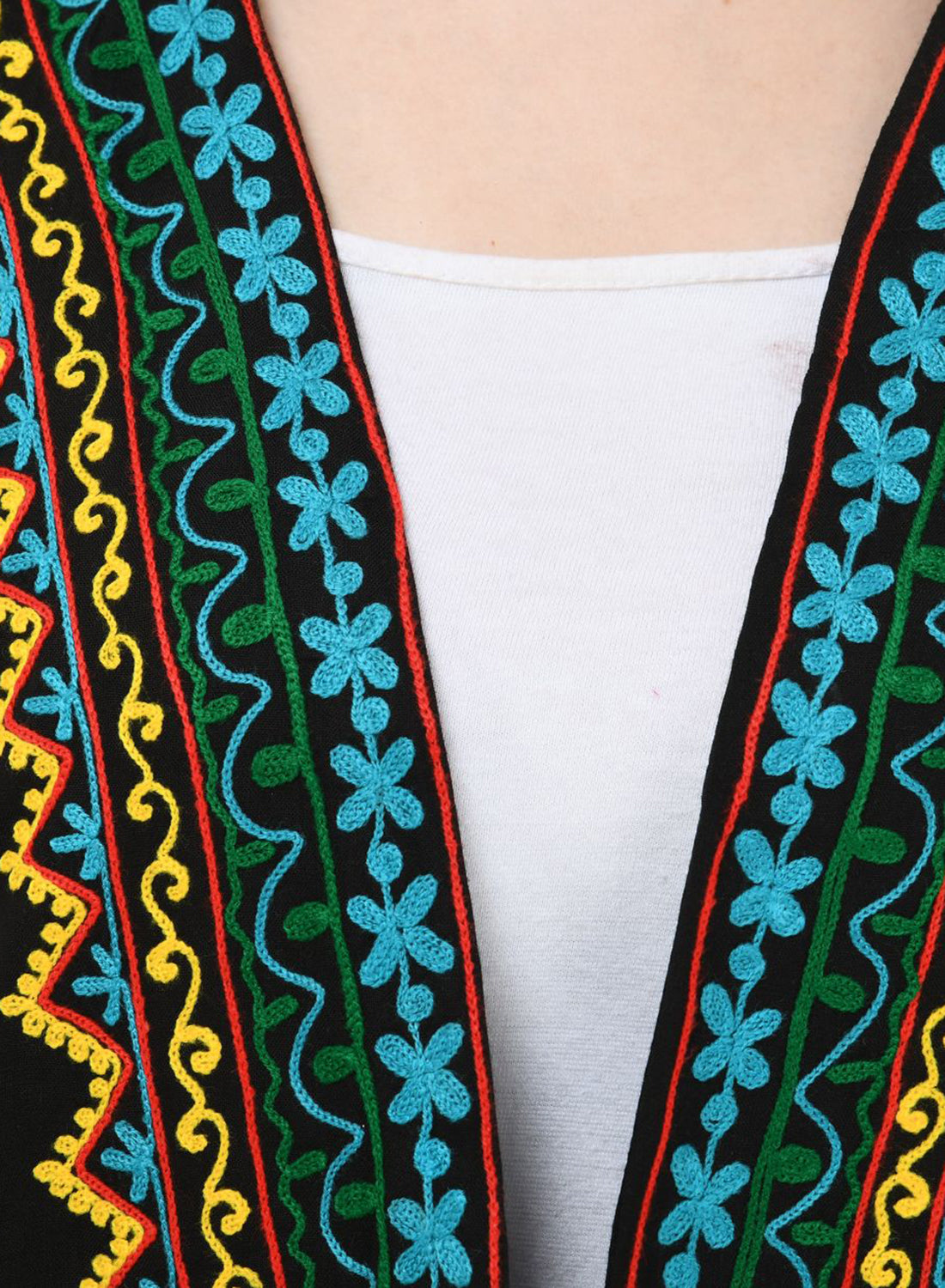 Women Vest Sleeveless Embroidery Work