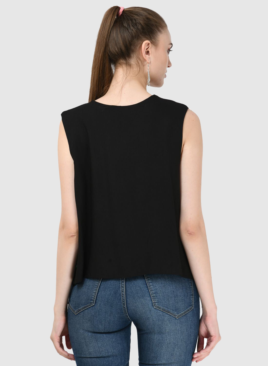 Women Vest Sleeveless Embroidery Work