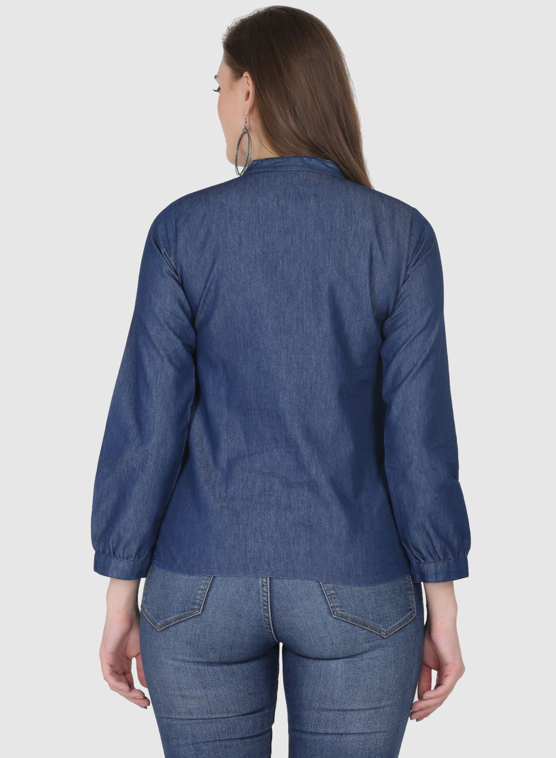Women Shirt Regular Solid Denim