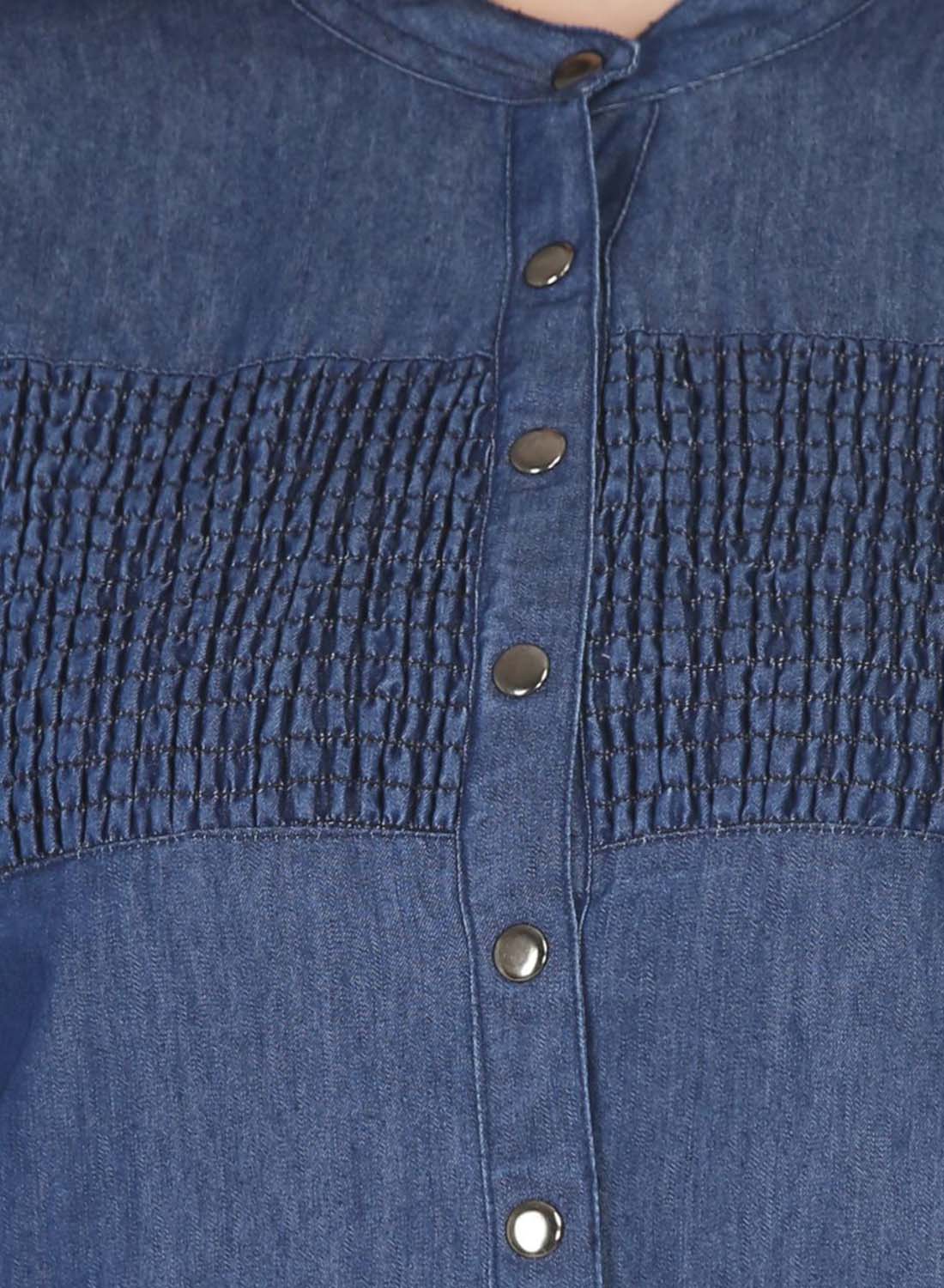 Women Shirt Regular Solid Denim