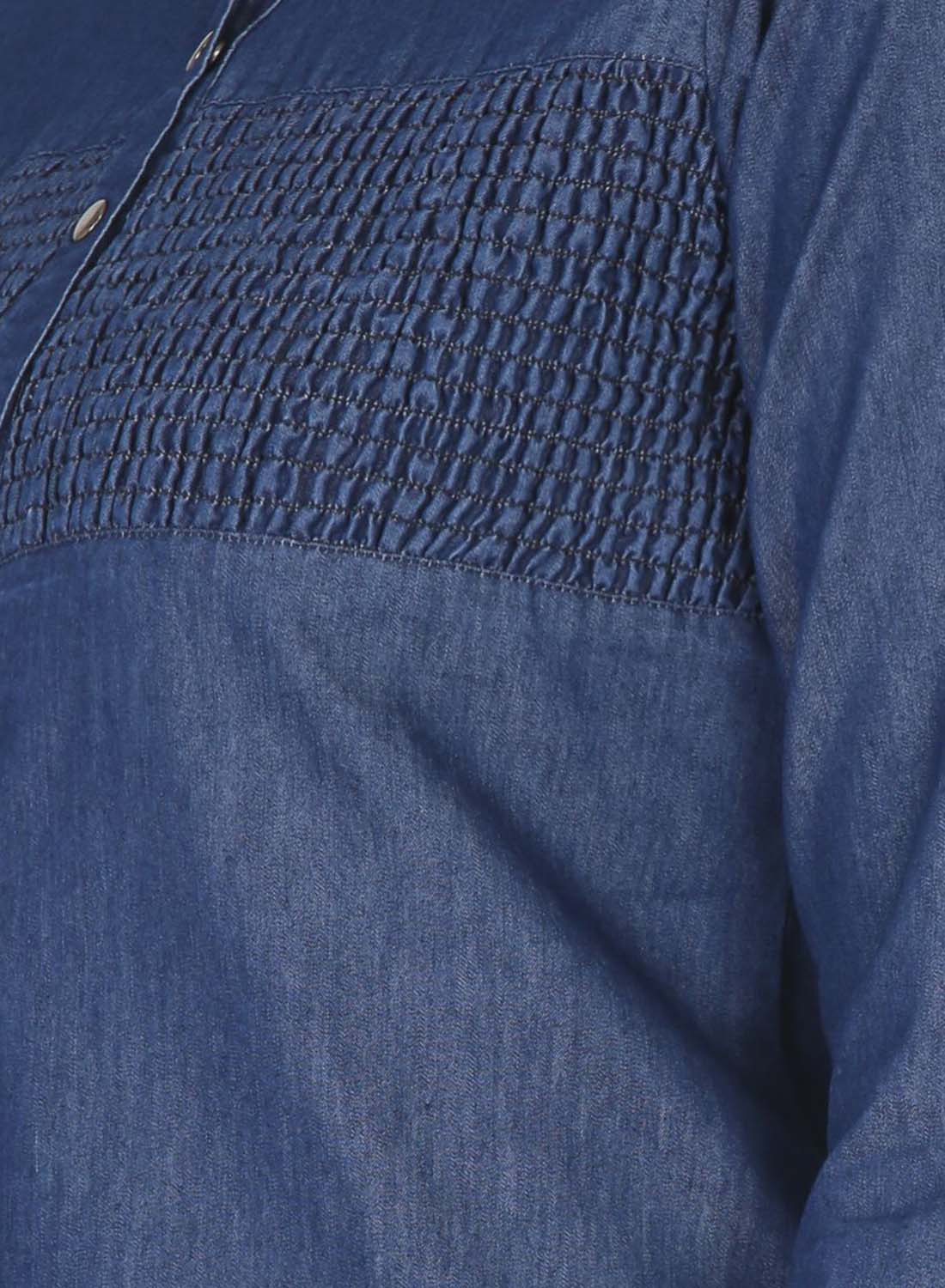 Women Shirt Regular Solid Denim