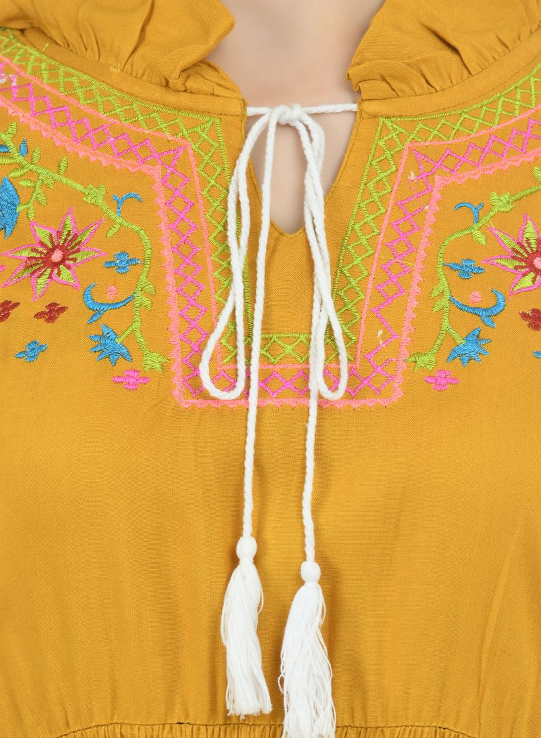 Women Dress Mustard Fit and Flare