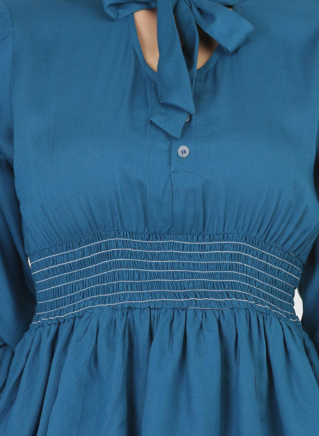 Women Top Blue Regular Fit and Flare