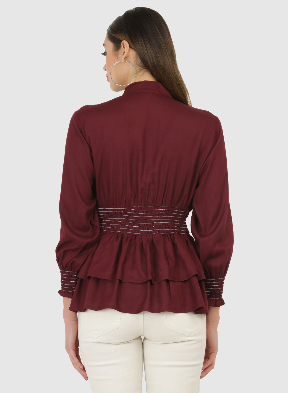 Women Top Brown Regular Fit and Flare