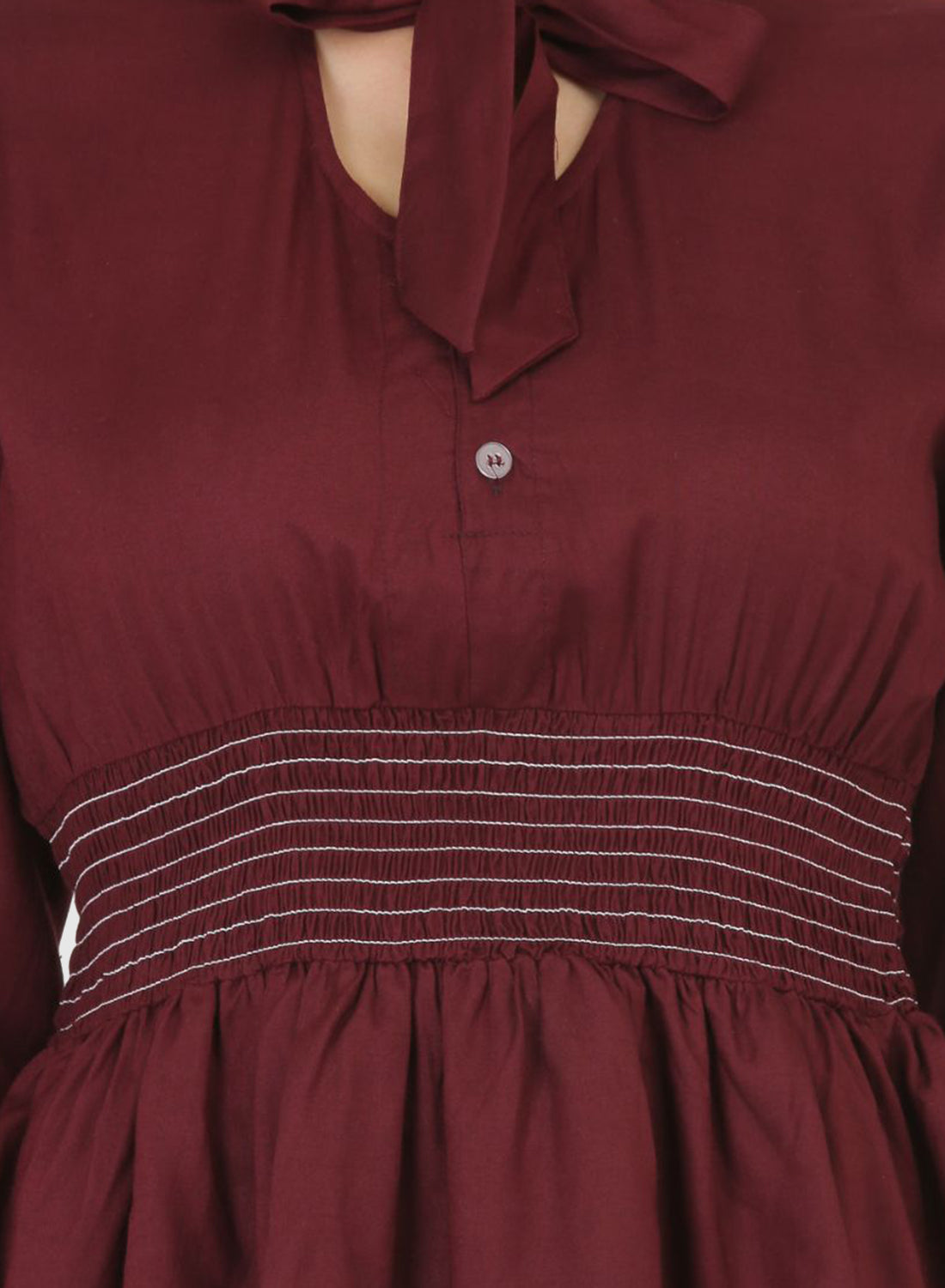 Women Top Brown Regular Fit and Flare