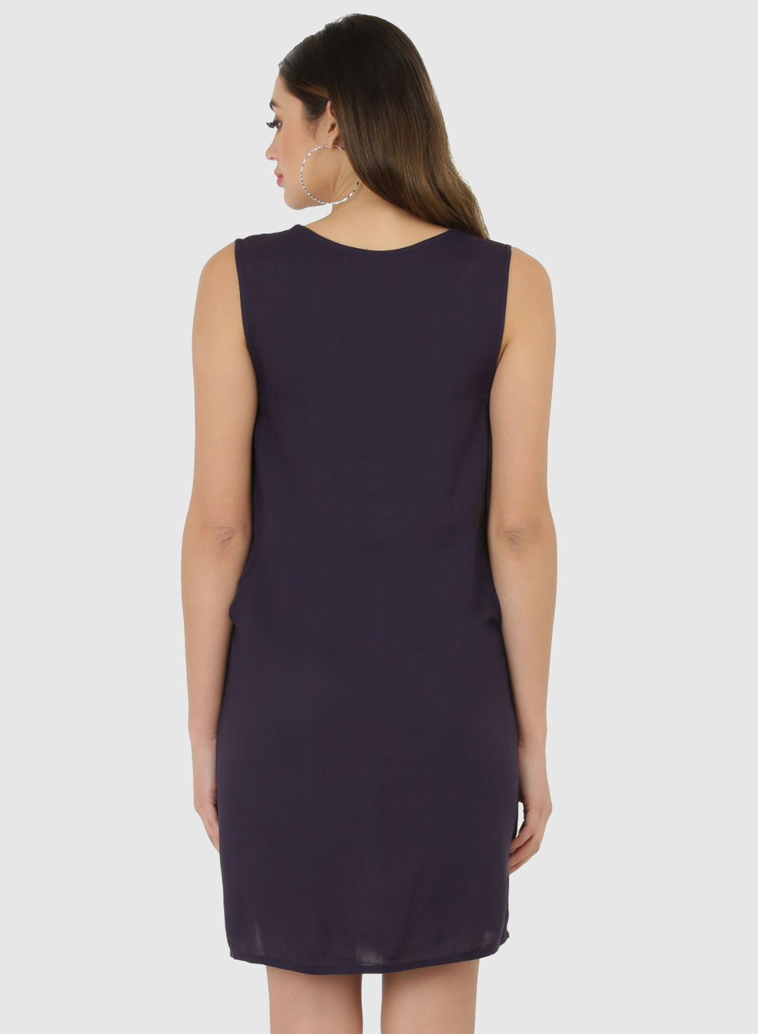 Women Dress Black Sleeve Less