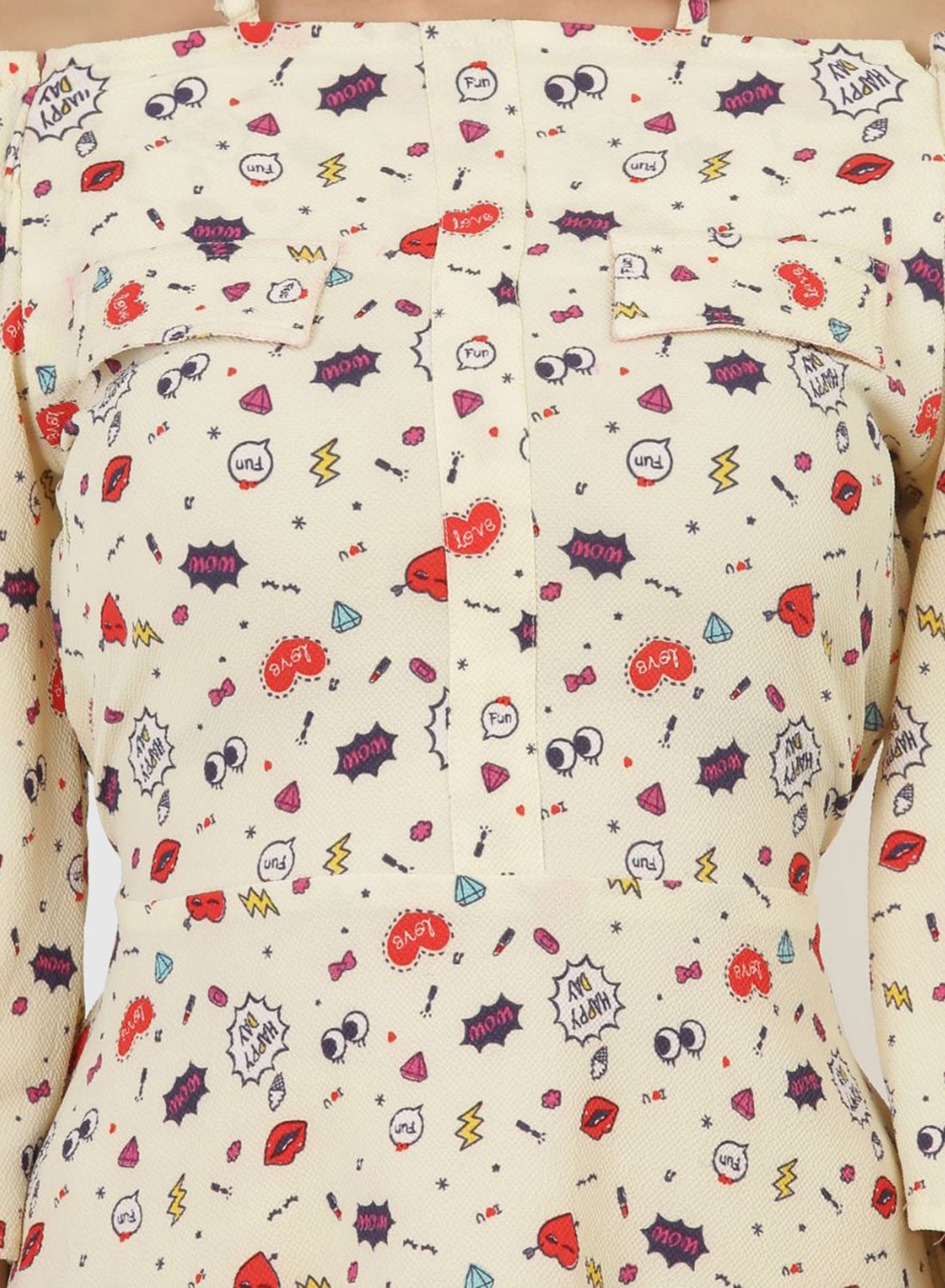 Women Dress Printed Fit and Flare 3/4 Sleeve