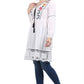Casual Regular Sleeves Embroidered Women White Top