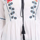 Casual Regular Sleeves Embroidered Women White Top