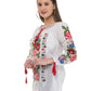 Casual Regular Sleeves Embroidered Women White Multicolor Top