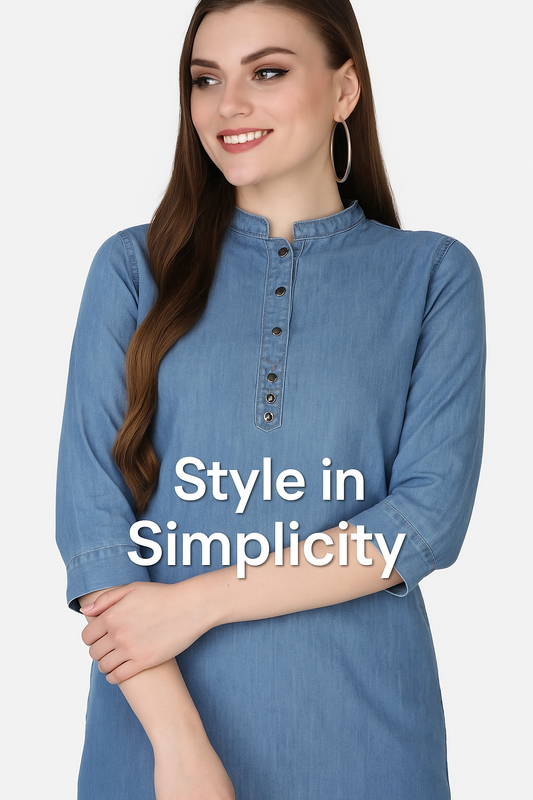 Mandarin Collar Longline Top