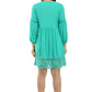Casual Embroidered Women Green Top