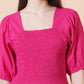 Women Square Neck Puff Sleeves Maxi Fit & Flare Dress