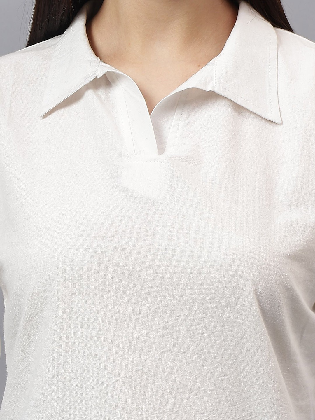 Cotton Shirt Shirt Collar Top