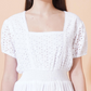 Women Self Design Cotton Fit and Flare Midi Dress