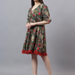 Women Floral Printed Empire Dress