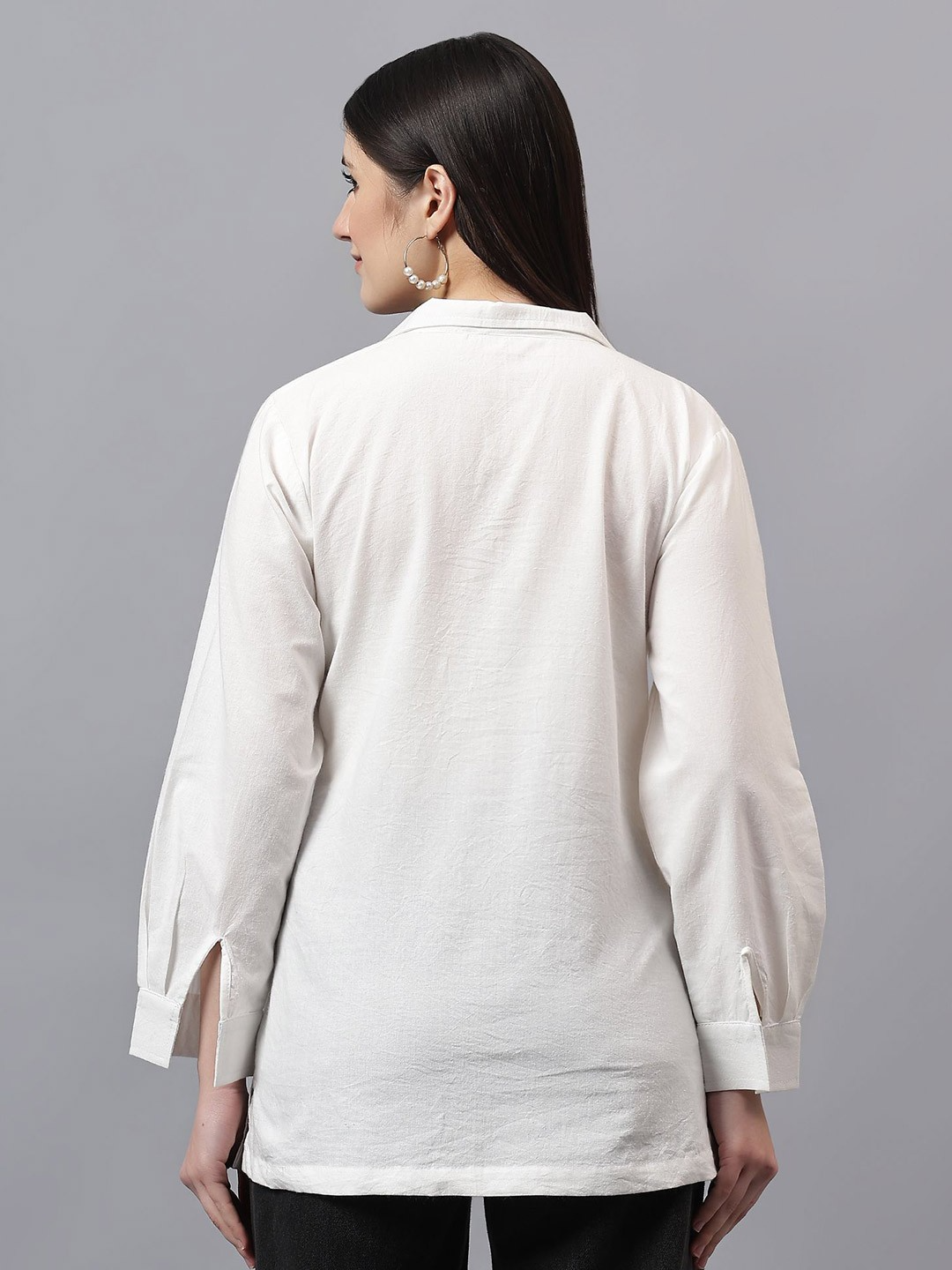 Cotton Shirt Shirt Collar Top
