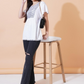 Women Embroidered Flared Sleeve A-line Top