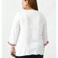 White Floral Print Top