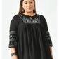 Black Tie-Up Neck Top