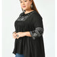 Black Tie-Up Neck Top