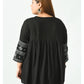 Black Tie-Up Neck Top