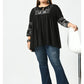 Black Tie-Up Neck Top