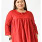 Red Tie-Up Neck Top