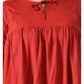 Red Tie-Up Neck Top