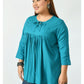 Teal Tie-Up Neck Top