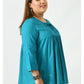 Teal Tie-Up Neck Top