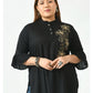 Black Mandarin Collar Top
