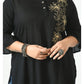 Black Mandarin Collar Top