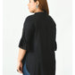 Black Mandarin Collar Top