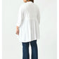 White Mandarin Collar Longline Top