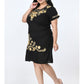 Floral Embroidered A-Line Dress Plus Size