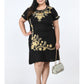Floral Embroidered A-Line Dress Plus Size