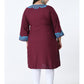 Brown Tie-Up Neck A-Line Dress