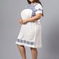 Plus Size Geometric Embroidered Round Neck A-Line Dress