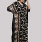 Floral Printed V-Neck Kaftan Dress
