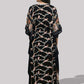 Floral Printed V-Neck Kaftan Dress