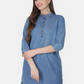 Mandarin Collar Longline Top