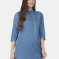 Mandarin Collar Longline Top