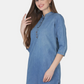 Mandarin Collar Longline Top