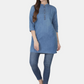 Mandarin Collar Longline Top